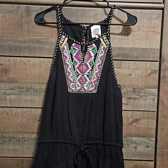 Anthro Jumpsuit with Beaded Embellishments - Picture 3 of 16